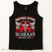 Emotional Support Husband Do Not Pet For Husband From Wife Tank Top thumb 2