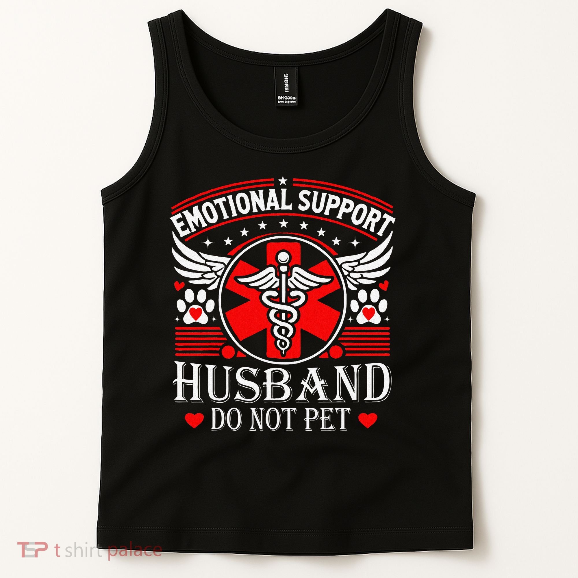 Emotional Support Husband Do Not Pet For Husband From Wife Tank Top