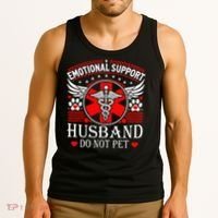 Emotional Support Husband Do Not Pet For Husband From Wife Tank Top thumb 3