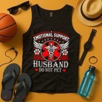 Emotional Support Husband Do Not Pet For Husband From Wife Tank Top thumb 4