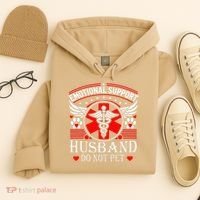 Emotional Support Husband Do Not Pet For Husband From Wife Hoodie thumb 4