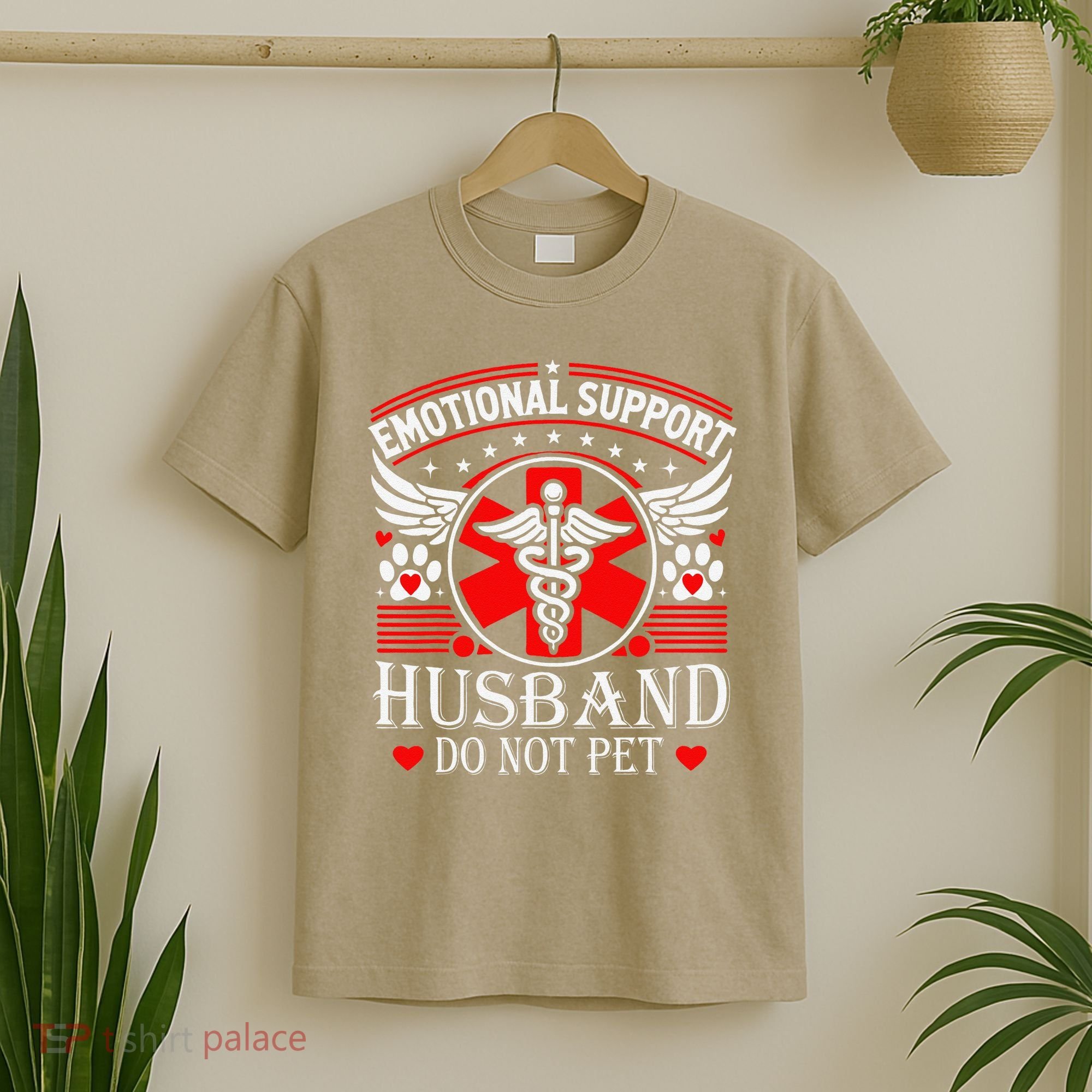 Emotional Support Husband Do Not Pet For Husband From Wife T-Shirt