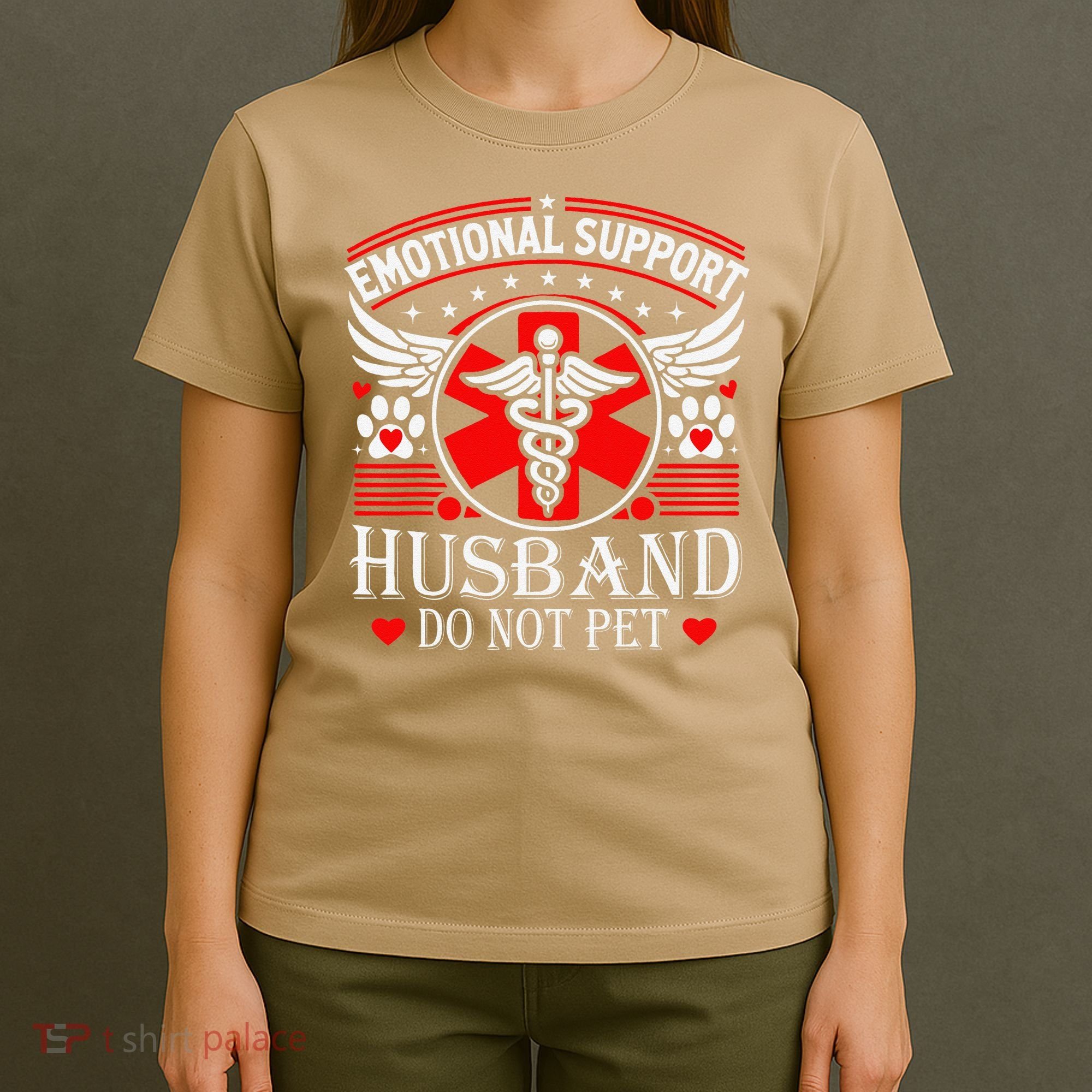 Emotional Support Husband Do Not Pet For Husband From Wife T-Shirt