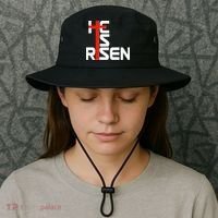Easter Sunday He Is Risen Bucket Hat thumb 3
