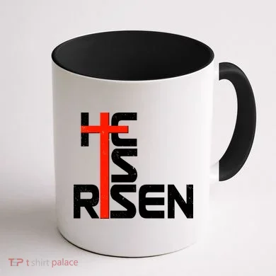 Easter Sunday He Is Risen Coffee Mug back