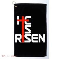 Easter Sunday He Is Risen Golf Towel thumb 0