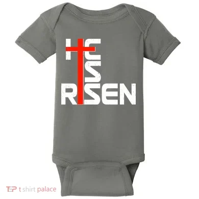 Easter Sunday He Is Risen Baby Bodysuit