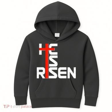 Easter Sunday He Is Risen Kids Hoodie