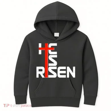 Easter Sunday He Is Risen Kids Hoodie