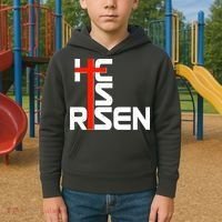 Easter Sunday He Is Risen Kids Hoodie thumb 2