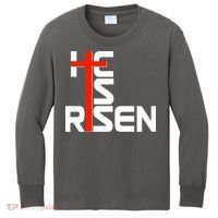 Easter Sunday He Is Risen Kids Long Sleeve Shirt thumb 0