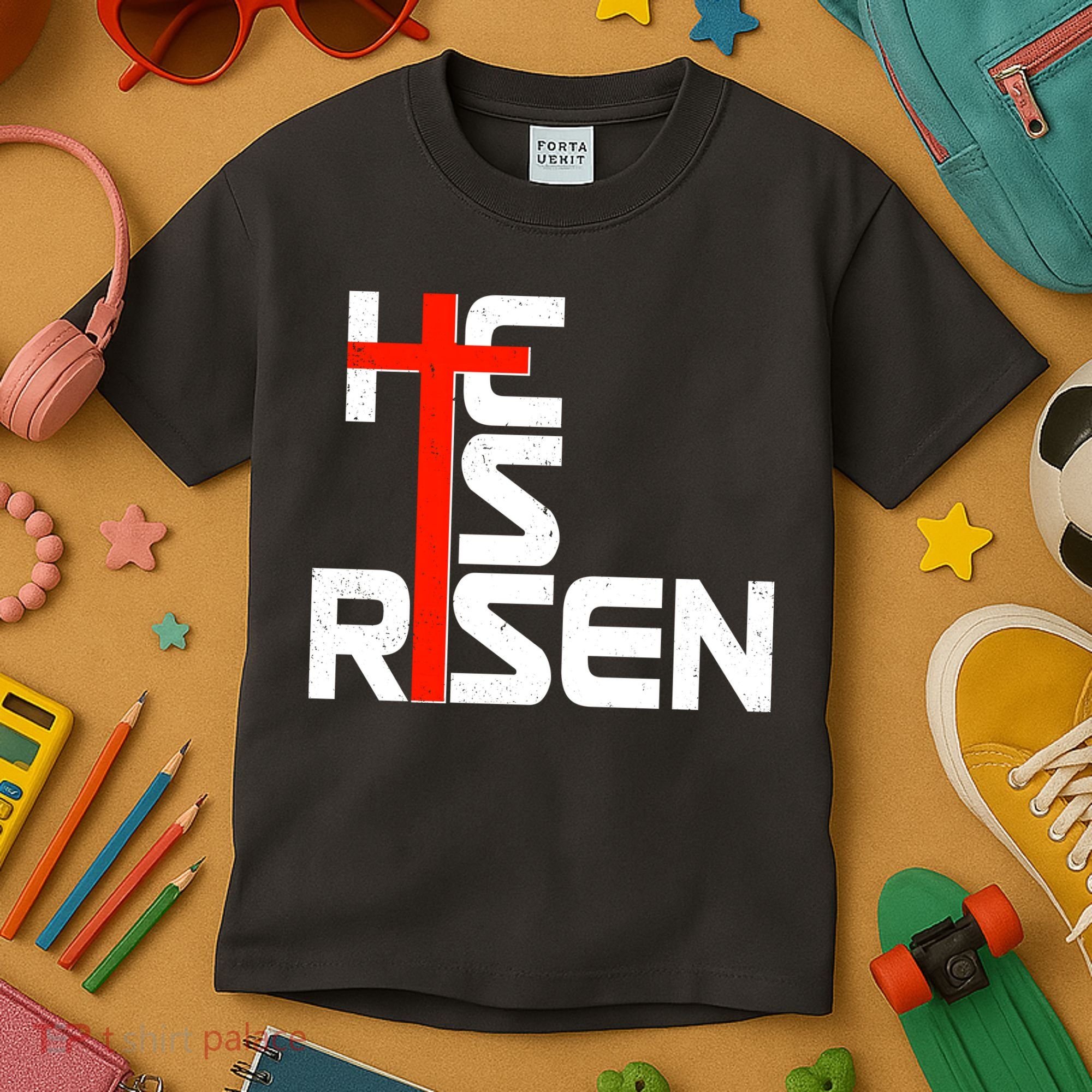 Easter Sunday He Is Risen Kids T-Shirt