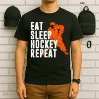Eat Sleep Hockey Repeat T-Shirt thumb 6