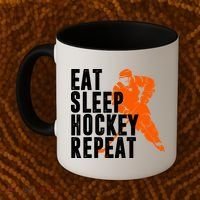 Eat Sleep Hockey Repeat Coffee Mug thumb 2