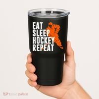 Eat Sleep Hockey Repeat Tumbler thumb 2