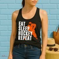Eat Sleep Hockey Repeat Women's Tank Top thumb 2