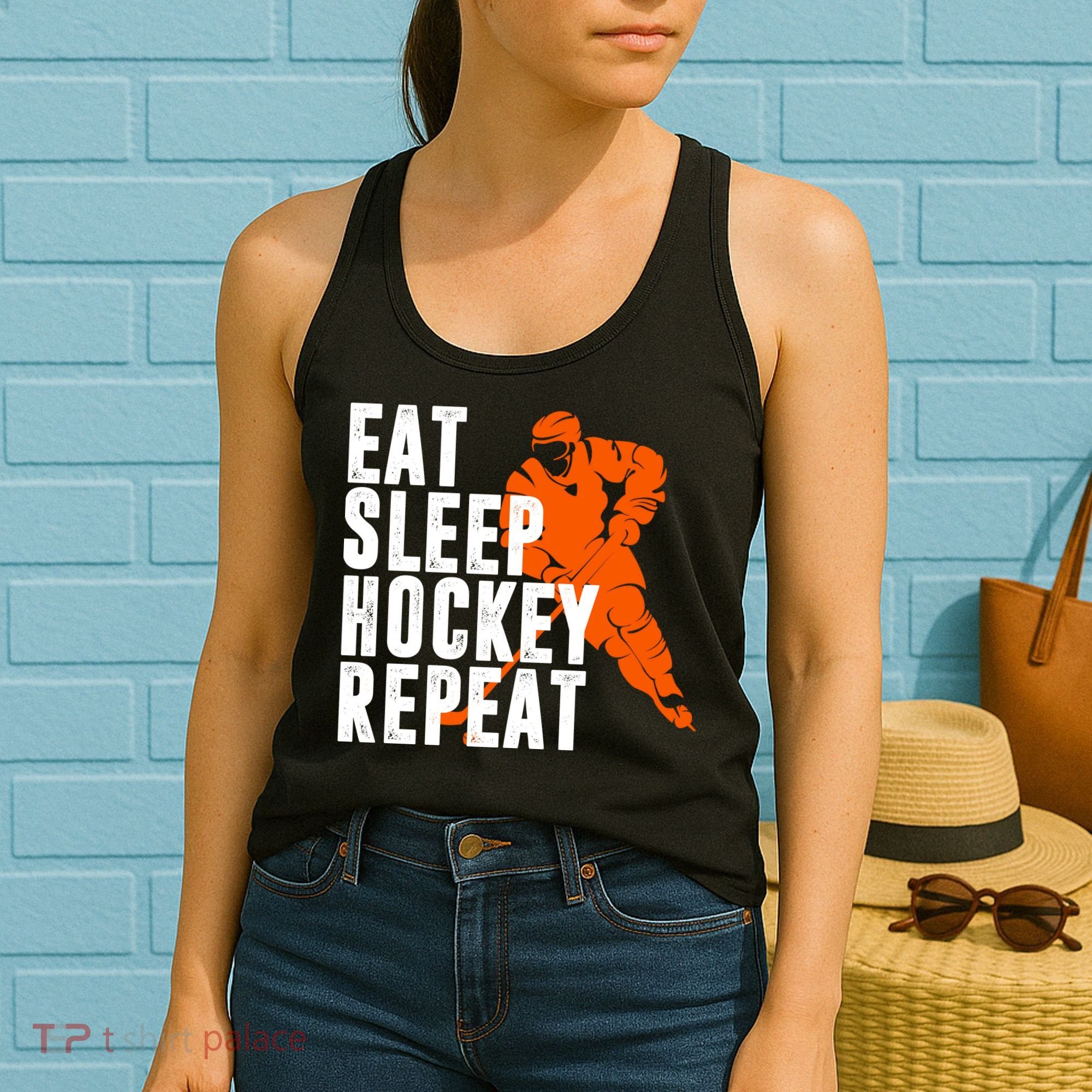 Eat Sleep Hockey Repeat Women's Tank Top