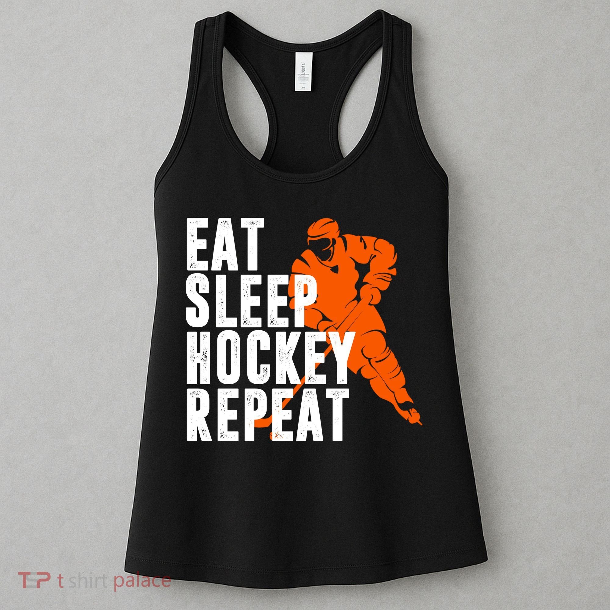Eat Sleep Hockey Repeat Women's Tank Top