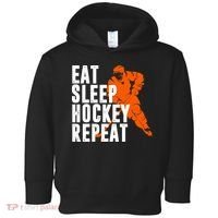 Eat Sleep Hockey Repeat Toddler Hoodie thumb 0