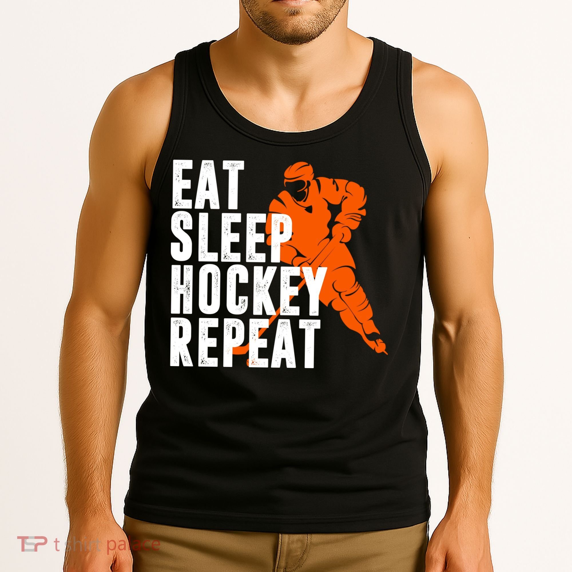Eat Sleep Hockey Repeat Tank Top