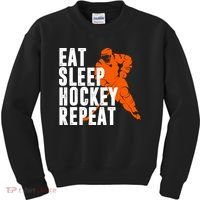 Eat Sleep Hockey Repeat Kids Sweatshirt thumb 0