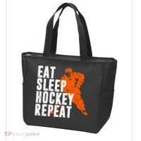 Eat Sleep Hockey Repeat Tote Bag thumb 3