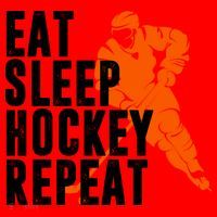 Eat Sleep Hockey Repeat Santa Hat thumb 1