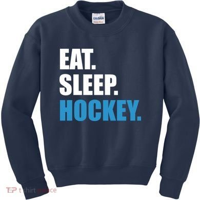 Eat Sleep Hockey Kids Sweatshirt