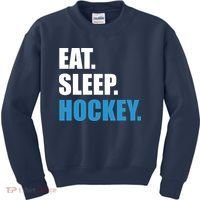 Eat Sleep Hockey Kids Sweatshirt thumb 0