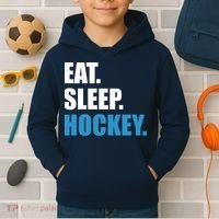 Eat Sleep Hockey Kids Hoodie thumb 2