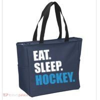 Eat Sleep Hockey Tote Bag thumb 2