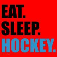 Eat Sleep Hockey Santa Hat thumb 1