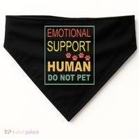 Emotional Support Human  Pet Dog Owners Not USA-Made Doggie Bandana thumb 0