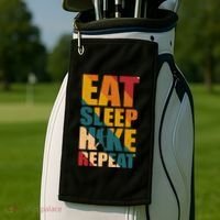 Eat Sleep Hike Repeat Golf Towel thumb 2
