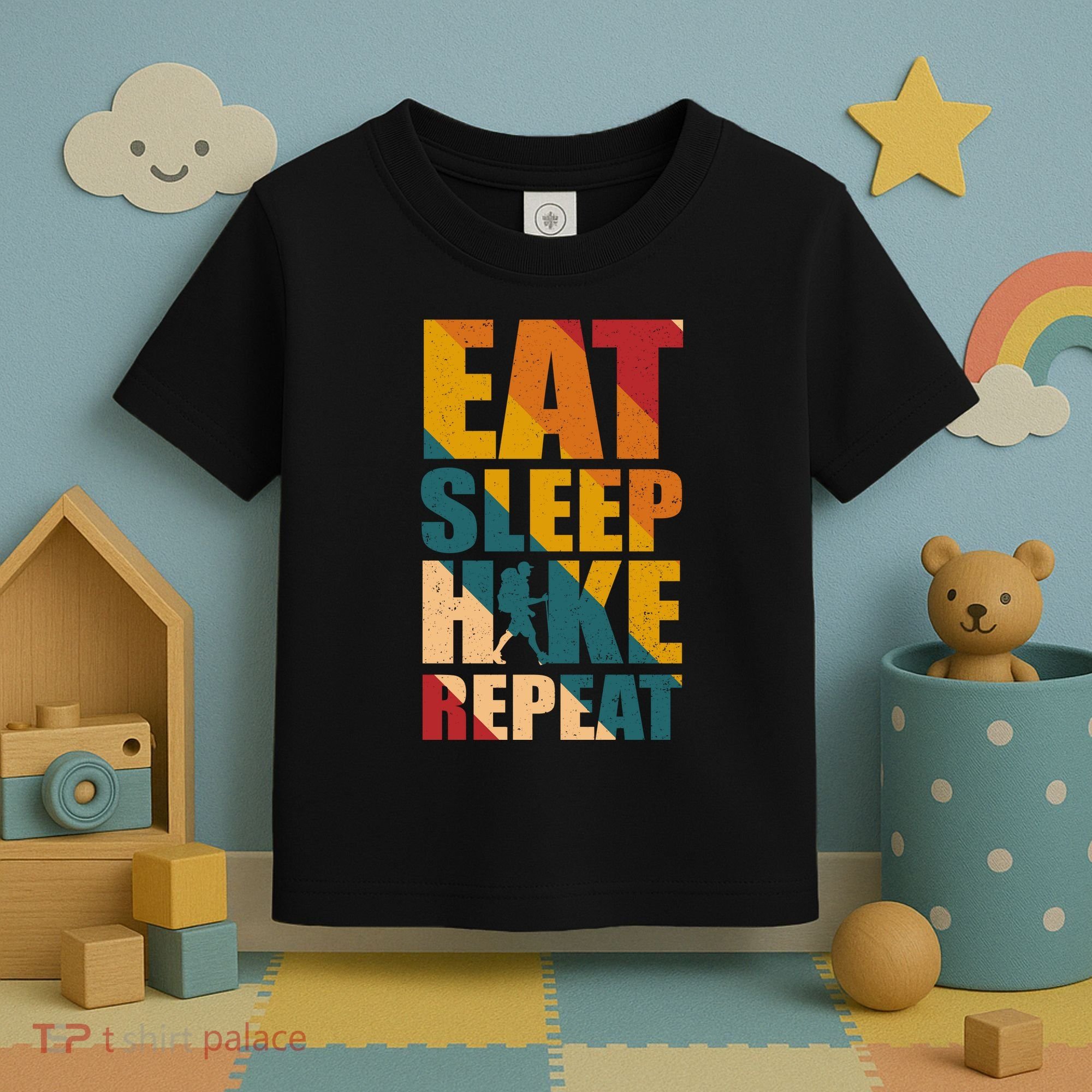 Eat Sleep Hike Repeat Toddler T-Shirt