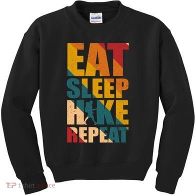 Eat Sleep Hike Repeat Kids Sweatshirt
