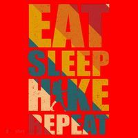 Eat Sleep Hike Repeat Santa Hat thumb 1
