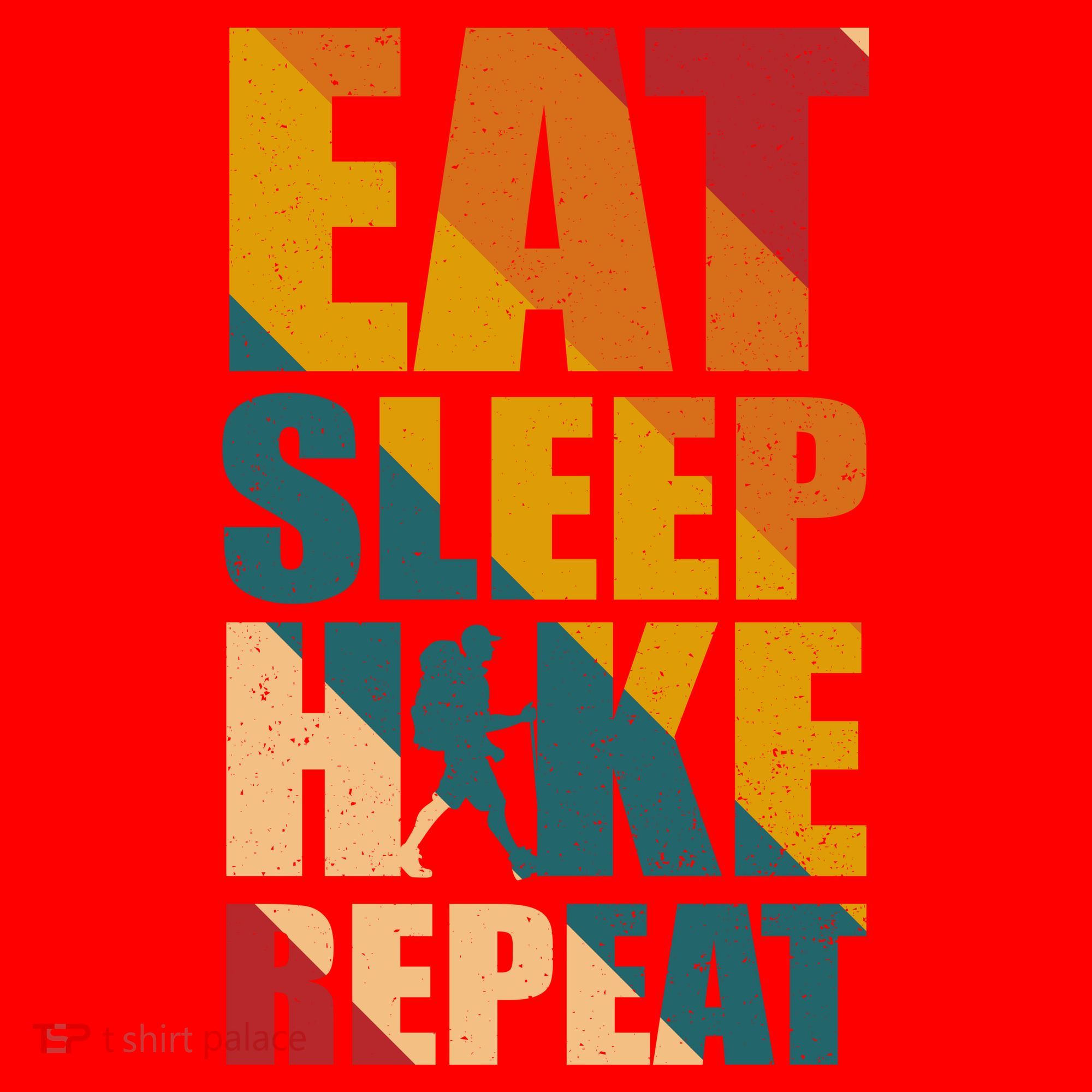 Eat Sleep Hike Repeat Santa Hat