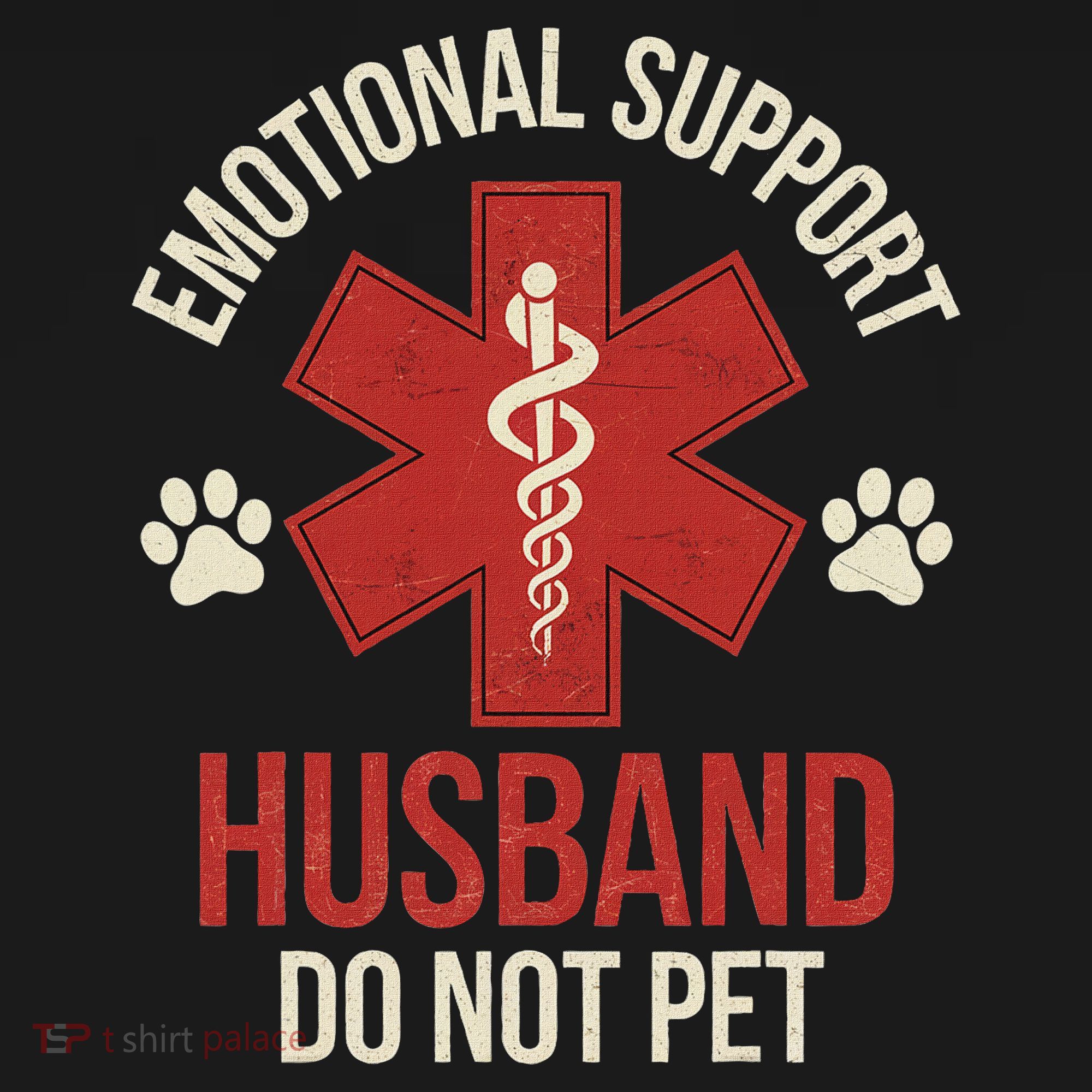 Emotional Support Husband Do Not Pet Funny Polo