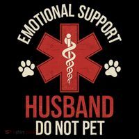 Emotional Support Husband Do Not Pet Funny Tank Top thumb 6