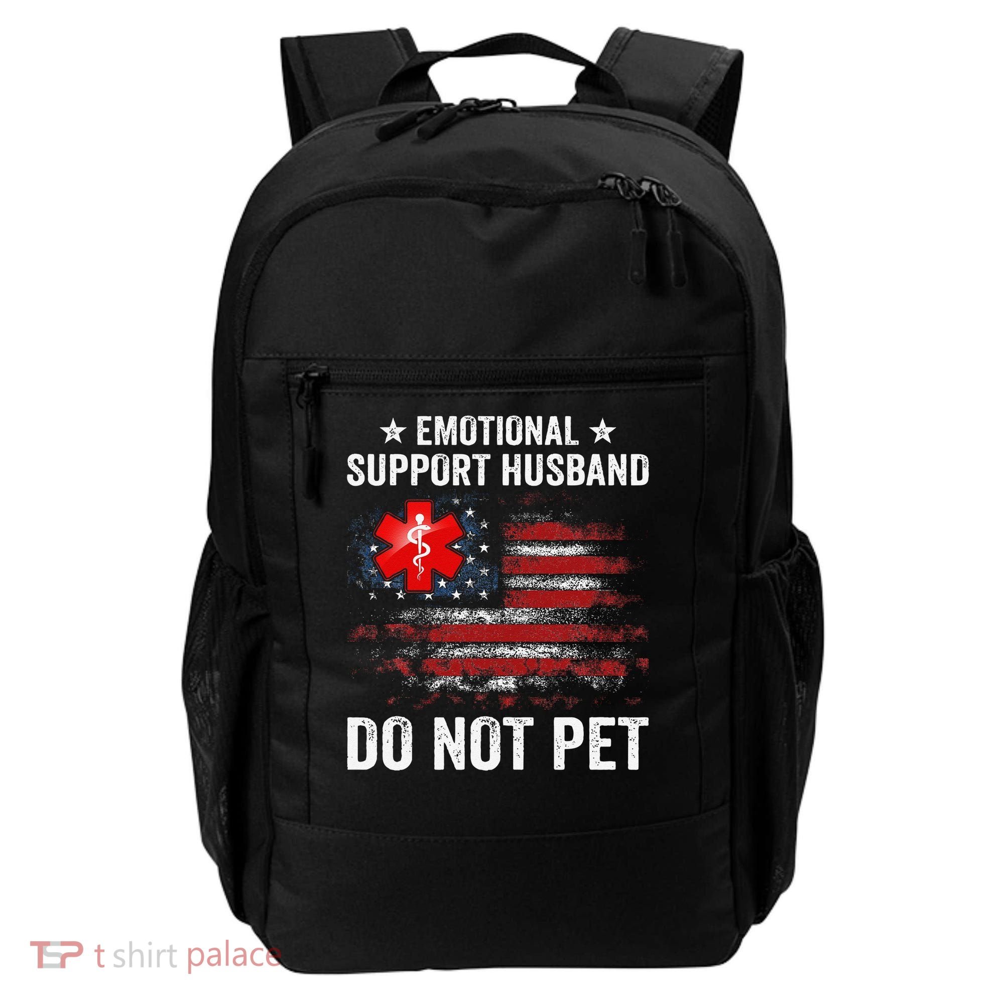 Emotional Support Husband Do Not Pet Marriage Humor Funny Backpack