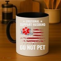 Emotional Support Husband Do Not Pet Marriage Humor Funny Coffee Mug thumb 4