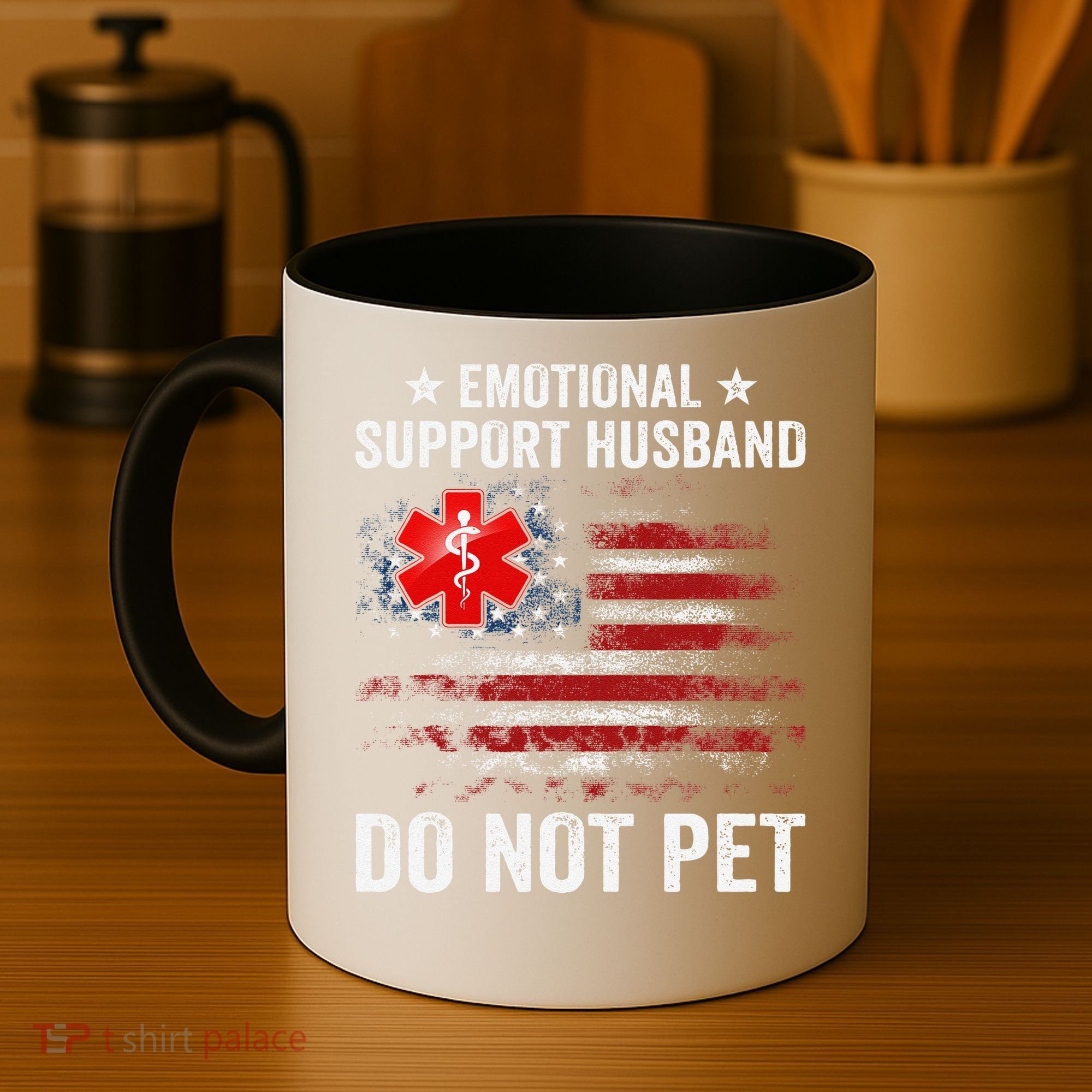 Emotional Support Husband Do Not Pet Marriage Humor Funny Coffee Mug