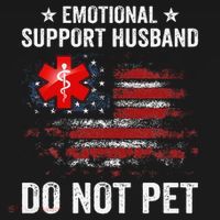 Emotional Support Husband Do Not Pet Marriage Humor Funny Coaster thumb 2