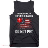 Emotional Support Husband Do Not Pet Marriage Humor Funny Tank Top thumb 0