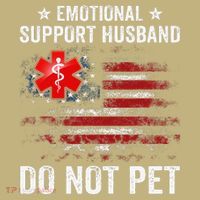 Emotional Support Husband Do Not Pet Marriage Humor Funny Long Sleeve Shirt thumb 2