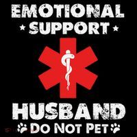 Emotional Support Husband Do Not Pet Bucket Hat thumb 4