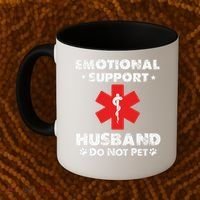 Emotional Support Husband Do Not Pet Coffee Mug thumb 2
