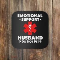 Emotional Support Husband Do Not Pet Coaster thumb 0