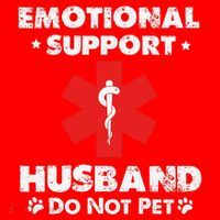 Emotional Support Husband Do Not Pet Santa Hat thumb 1